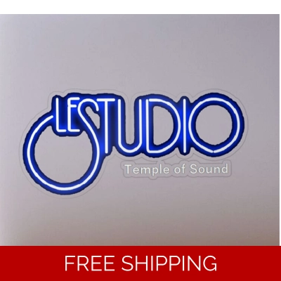 Le Studio Decal White & Blue Logo White TOS